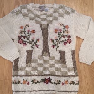 Vintage floral knit
